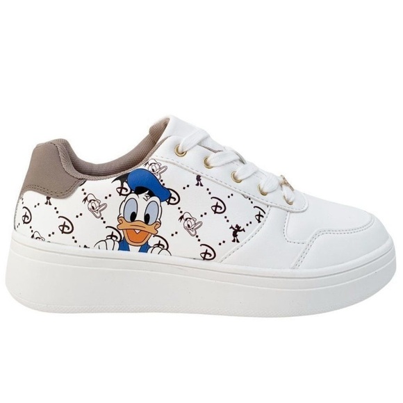 Disney Donald Duck White Low-Top Sneaker Women  6, 7 & 8 - Picture 3 of 11